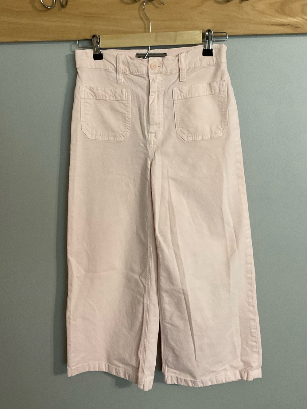 2/$15 Point Sur Wide Leg Pink Cropped Jeans -Sailor Pant Fit- 26” waist